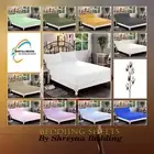 Glamorous Fitted Sheet+2 Pillow Case Solid - Single/Double/Queen/King/Super King