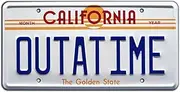 Back to The Future | Outatime | Metal Stamped License Plate