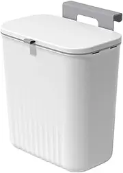 9L Hanging Kitchen Trash Can, Compost Bin, Waste Bin for Home With Lid