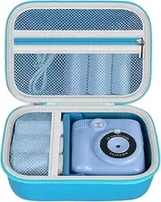 Againmore Kids Camera Case Compatible with Seckton/for Goopow/for Dylanto/for ESOXOFFORE/for Agoigo/for GKTZ/for Anchioo Digital Waterproof Camera. Portable Instant Print Cameras Storage-Blue