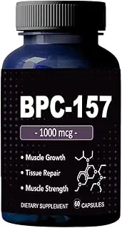 1000mcg | BPC-157 Peptide Capsules - Supports Post-Workout Recovery, Muscle & Joint Repair - 60 Capsules (BLUE)