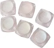 Chrome nail powder set,Magic White Moonlight Effect Iridescent Pigment Powder for Nails for Home DIY Nail Salon Manicure