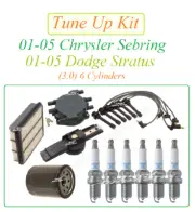 Tune Up For 01-05 Dodge Stratus Sebring 3.0v6 : Spark Plug WireSet Cap Rotor Air