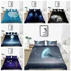 Ocean Magic Jellyfish Seajelly Acaleph Sea Life Quilt Duvet Doona Cover Bed Set