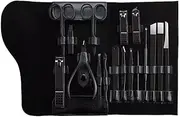 17 Piece Manicure kit, Nail Clipper Pedicure kit, Leather Suitcase, Professional Manicure kit Gift, Beauty Nail Care kit, Suitable for Female and Male Travel