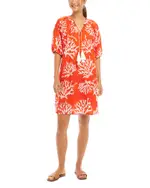 Karen Kane Puff Sleeve Tassel Dress