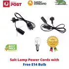 Himalayan Salt Lamp Dimmer Power Cord 1.5m Cable with FREE E14 15W Dimmable Bulb