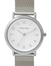 [TONY+WILL] Small Astral Mesh Watch in Silver