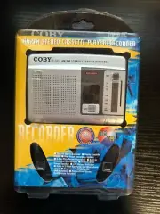 NIB COBY CX-R45 AM/FM Stereo Cassette Player/Recorder With Headphones