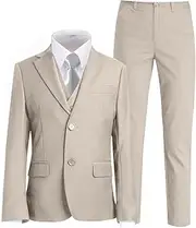 [Tomic] Boys Suit for Kids Tuxedo Suits for Wedding Formal Suit Set Toddler Boy Dress Outfit with Shirt and Tie