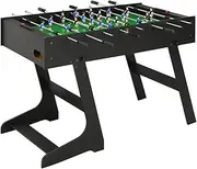 Folding Football Table 121x61x80 cm Black,Foosball Tables 17.38KG-91938