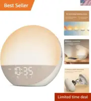 Sunrise Alarm Clock White Noise Machine: Natural Wake Up Light - Dimmable Clo...