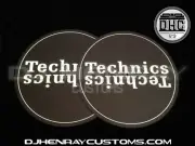 Technics 1200 Black w White Dj Slipmats sl1200's mk5 m3d m5g or any turntable