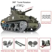 1/16 7.0 Henglong Customized M4A3 Sherman RC Tank 3898 Metal Barrel Recoil 360°