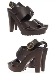 WATSON X WATSON Choc Leather Zacre Heel Sandal (S11ZAC) - Size 39 - BNIB RRP$299
