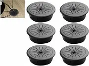 6 Pcs Flexible Cable Grommet, Grommets Hole Cover Black Flexible Wire Cable Hole Cover Wire Pass Through for Managing and Hiding, Desktop Equipment Wiring Management Wire Organizer, Table