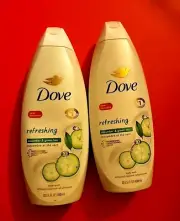 2 PACK DOVE BODY WASH REFRESHING CUCUMBER & GREEN TEA
