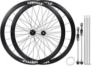 700C Road Bike Rim Brake Aluminium Alloy Rims with Front Rear Wheelset Quick Release Bike Wheel Set 7 8 9 10 11 Speed Cassette Sealed Bearing Hubs (Color : Black-700C, Size : 40mm)