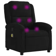 vidaXL Massage Recliner Chair Armchair Single Sofa Living Room Black Velvet