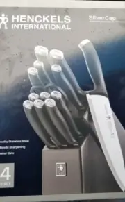 Henckels Silvercap 14 Piece Knife Set with Block - BRAND NEW IN BOX! FREE SHIP!