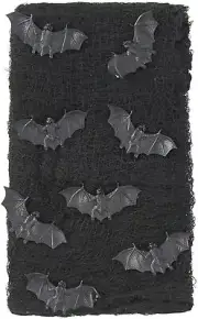 Smiffys 52936 Bat Creepy Cloth Kit, Unisex Adult, Black, One Size