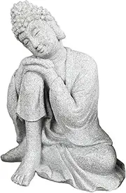 Gupcaqosjw Small Buddha Statue - Buddha Sculpture Sitting Ornament,Landscaping Crafts Buda Buddah Figurine for Meditation, Yoga Room, Bedroom, Bookshelf