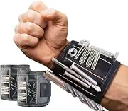 2 PCS Magnetic Wristband for Holding Screws,Nails, Drilling Bits,Tool Belt,Magnetic Tool holder,Gift Idea for Construction Worker, Handyman, Mechanic – Cool Gadget Gift for Men and Women(Gift Box)