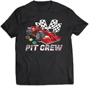 X.Style Pit Crew Car Racing Checkered Flag Racing Formula 1 ds183 T-Shirt