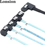 Left-angled Mini SAS HD SFF-8087 to Right-angled 4 SATA 7P server Internal Cable