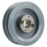 Cast Iron 6.25" Dual Groove Pulley Belt B Section 5L with 1-1/4" Sheave Bushing