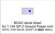 AIM - Ground Equipment Decals GED144021A 1:144 BOAC decal sheet for 1:144 Auto D