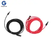New 4mm²/12AWG Black+Red Solar Panel Extension Cable Wire+M4 Connector