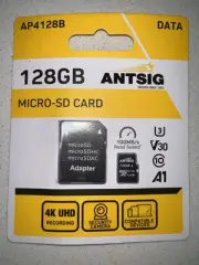 Antsig 128GB Micro SD Card+USB SD CARD Adaptor/Reader *SAME DAY POST
