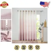 Extra Wide Ombre Door Curtain 100" x 84" - Stylish Light Filtering Window Panel