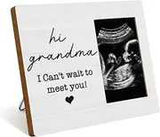 XFW Hi Grandma Photo Ultrasound Frame Pregnancy Announcement for Grandparents Pregnancy Reveal Baby Announcements Gift Ideas for New Grandma Grandmother 4 x 6 inches