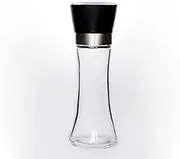 180ml Tall Glass Salt Pepper Grinder with Ceramic Core Adjustable Coarseness Ergonomic Design Anti-Slip Base and Easy Refill for Kitchen Dining Black