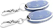 PADITURAL 7-Button Key Fob Cover for Hyundai 2024-2025 Tucson Elantra Santa Fe Kona Sonata IONIQ, Protective Case with Anti-Loss Keychain, Blue