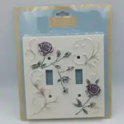 Jubilee Bordeaux Purple Rose Double Light Switch Plate Cover Springs Industries