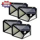 Motion Sensor Light Outdoor Garden light 100 LED Solar Rechargeable Wall light
