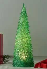 Valerie 17" Illuminated Glistening Tree w/ Clear & Color Morph Lights