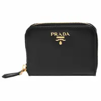 在飛比找momo購物網優惠-【PRADA 普拉達】SAFFIANO METAL系列金色浮