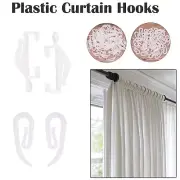 White Plastic Curtain Hooks Swish Rail Track Gliders Sliding Runner for Curtains