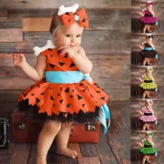 Toddler Kids Caveman Costume Girls Halloween Dog Bones Historical Cavegirl Mesh