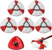 6 Pack Mop Replacement Heads Compatible with O-Cedar EasyWring Spinning Mop, Microfiber Swivel Mop Refill, Easy Cleaning Mop Head Replacement, Easy to Replace, Machine Washable