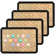 4x Silicone Macaron Baking Mat Cake Tray Mould Non Stick Pad Cookie Oven Liner⇍