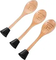 BESPORTBLE 3pcs Wooden Spoon Award Trophies for Cooking and Baking Competitions Unique Engraved Kitchen Prize Set with Trophy Base for Chili Cook Off and Contest Winners