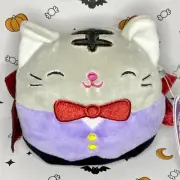 Squishmallows Halloween Tally Gray Kitty Cat W/ Cape Vampire 4.5" Small 2021 NWT