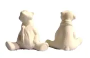 +++Bisque K*301 -16-1818.2 Ceramic Ready to Paint SITTING Polar Bear FIGURINE