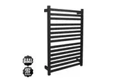 AGUZZO EZY FIT Heated Towel Rail - Flat Tube - Dual Wired - (W600mm x H920mm) - Matte Black