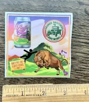 GRUNER Fluffy Cow BREWING BREWERY BEER STICKER Casper Wyoming WY Water Bottle